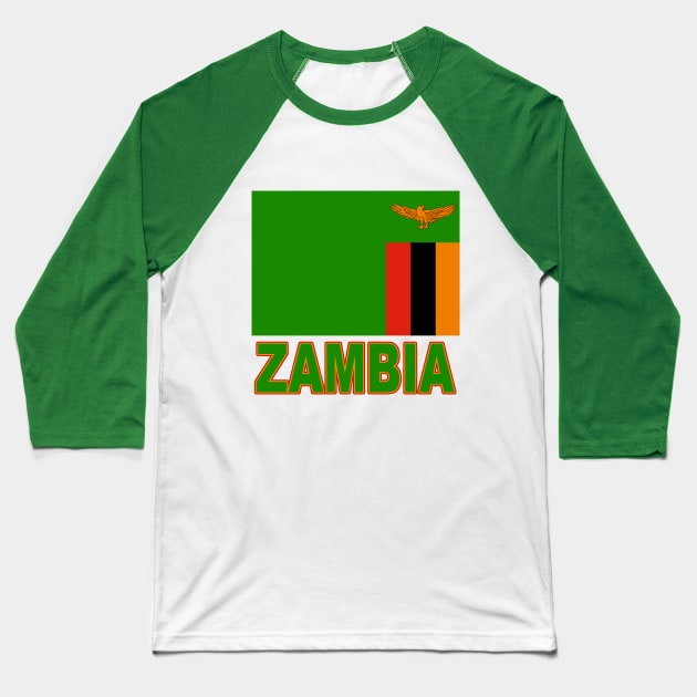 The Pride of Zambia - Zambian Flag Design Baseball T-Shirt by Naves